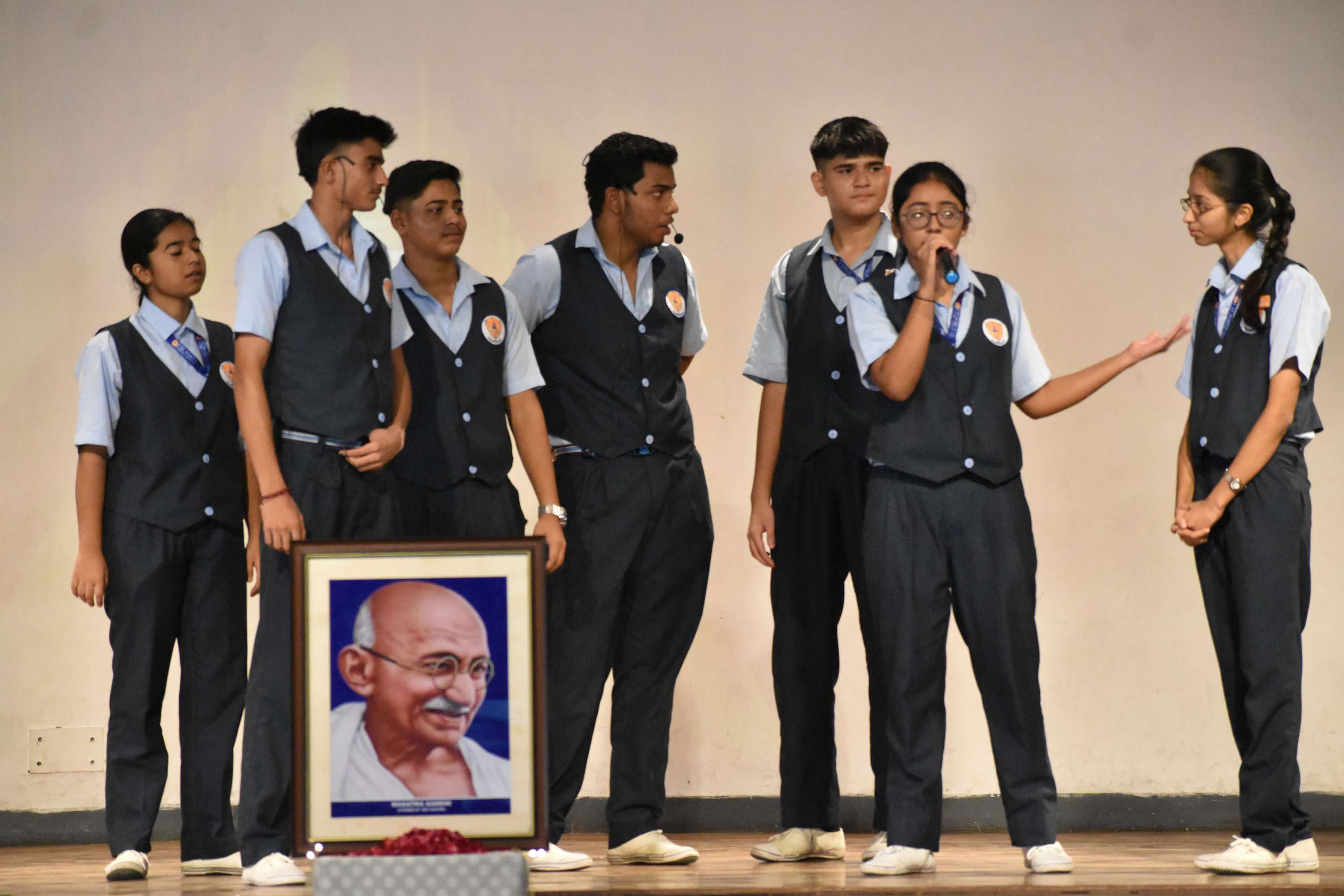 Gandhi Jayanti Assembly by Class 11B