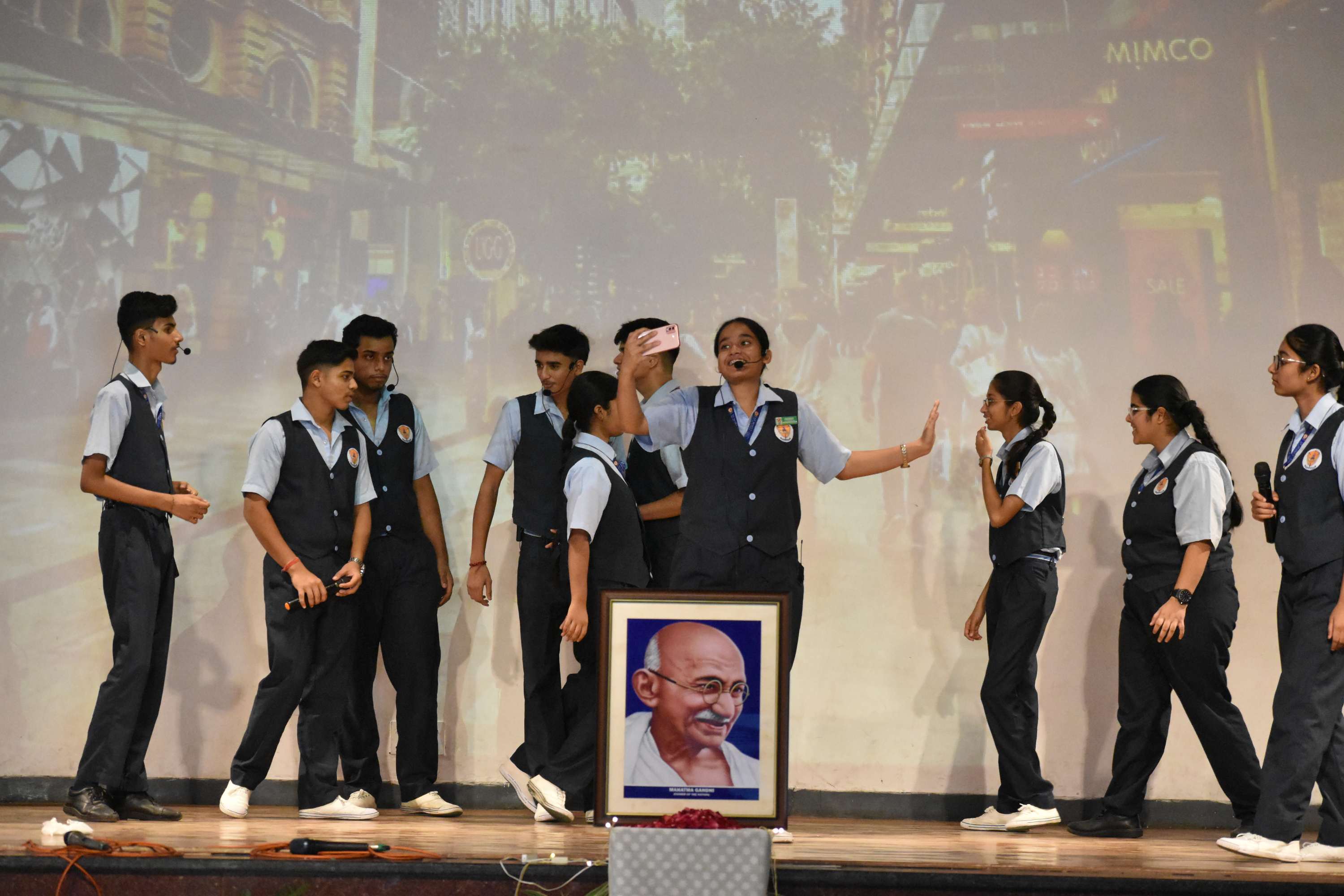 Gandhi Jayanti Assembly by Class 11B
