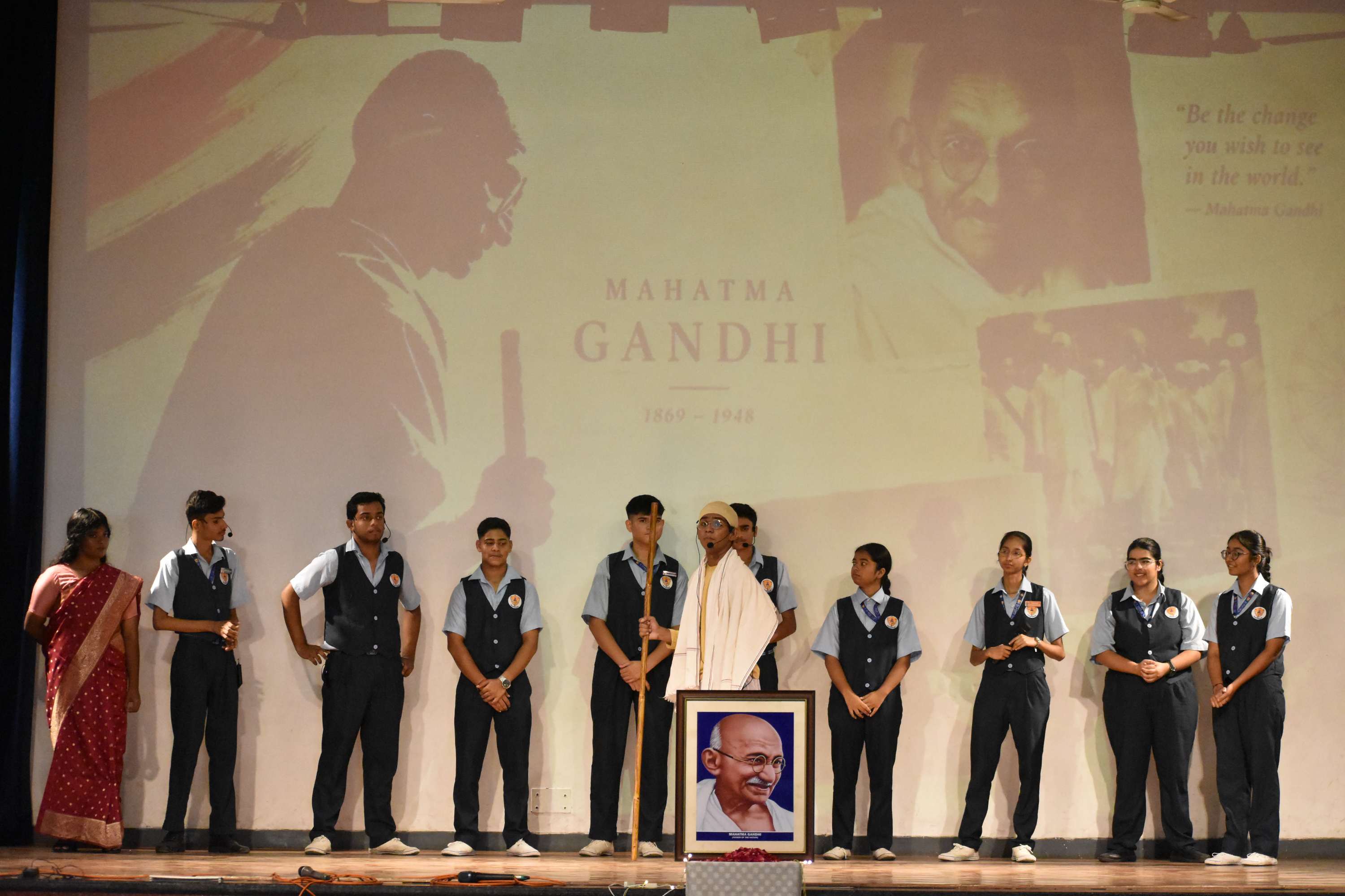 Gandhi Jayanti Assembly by Class 11B