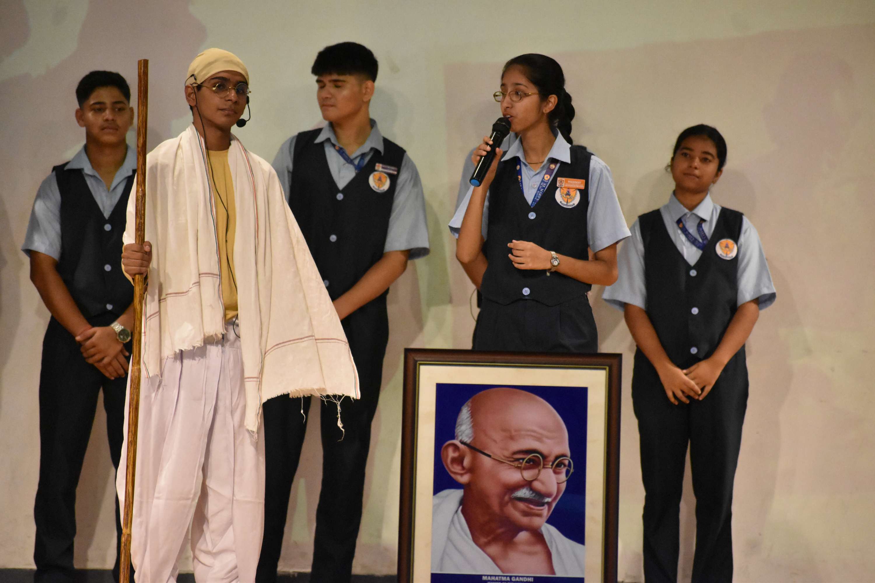 Gandhi Jayanti Assembly by Class 11B