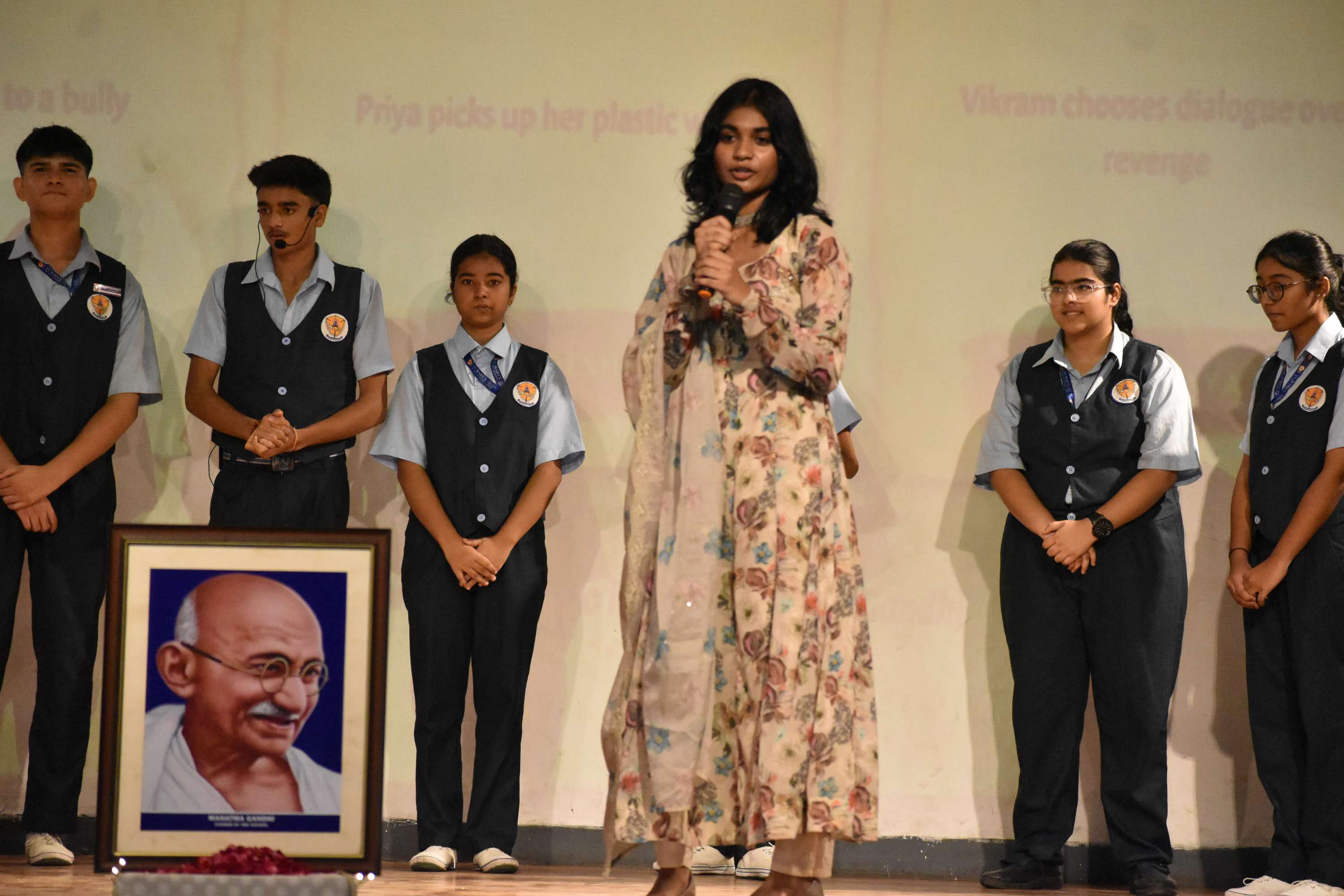 Gandhi Jayanti Assembly by Class 11B