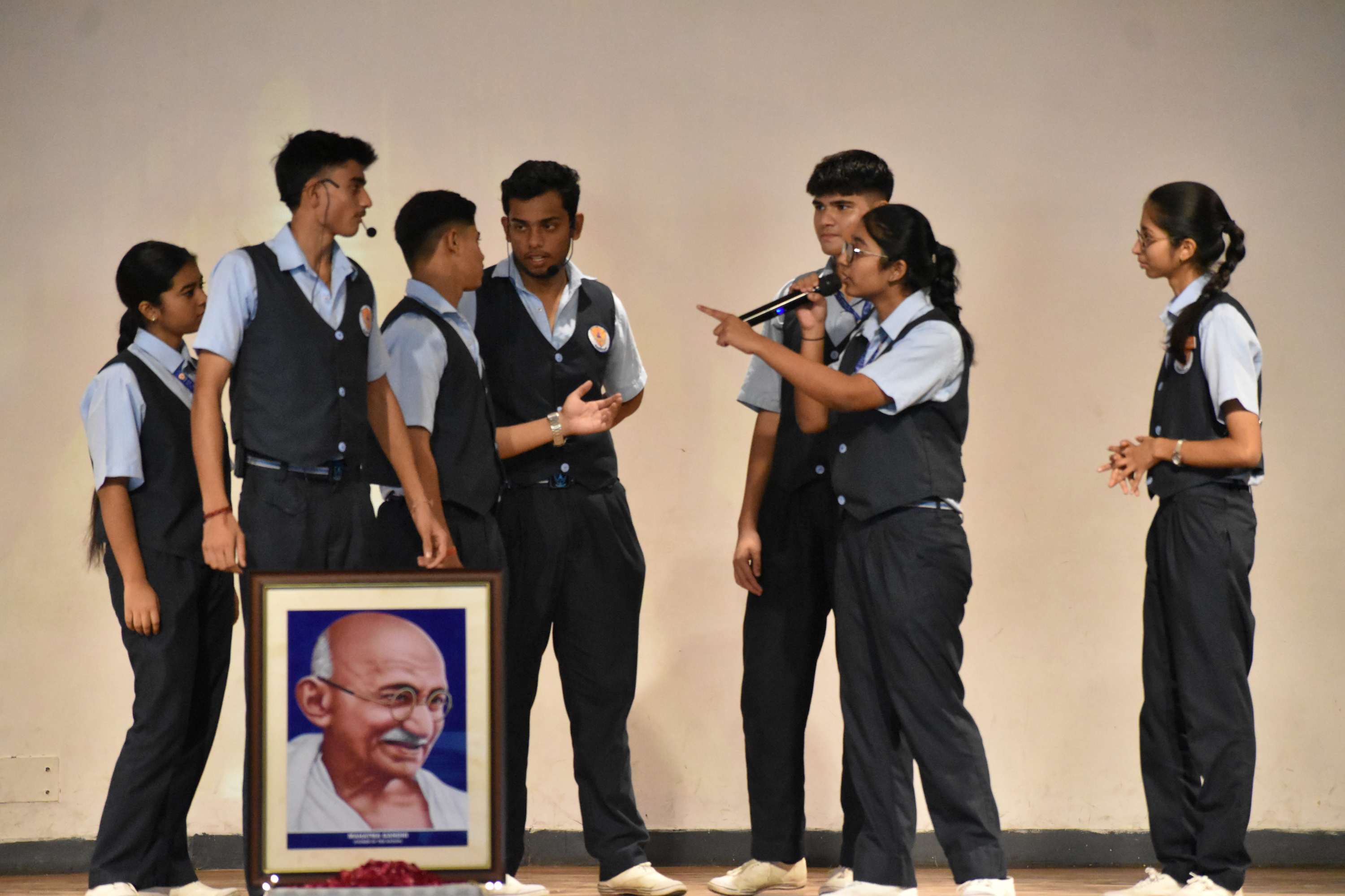 Gandhi Jayanti Assembly by Class 11B