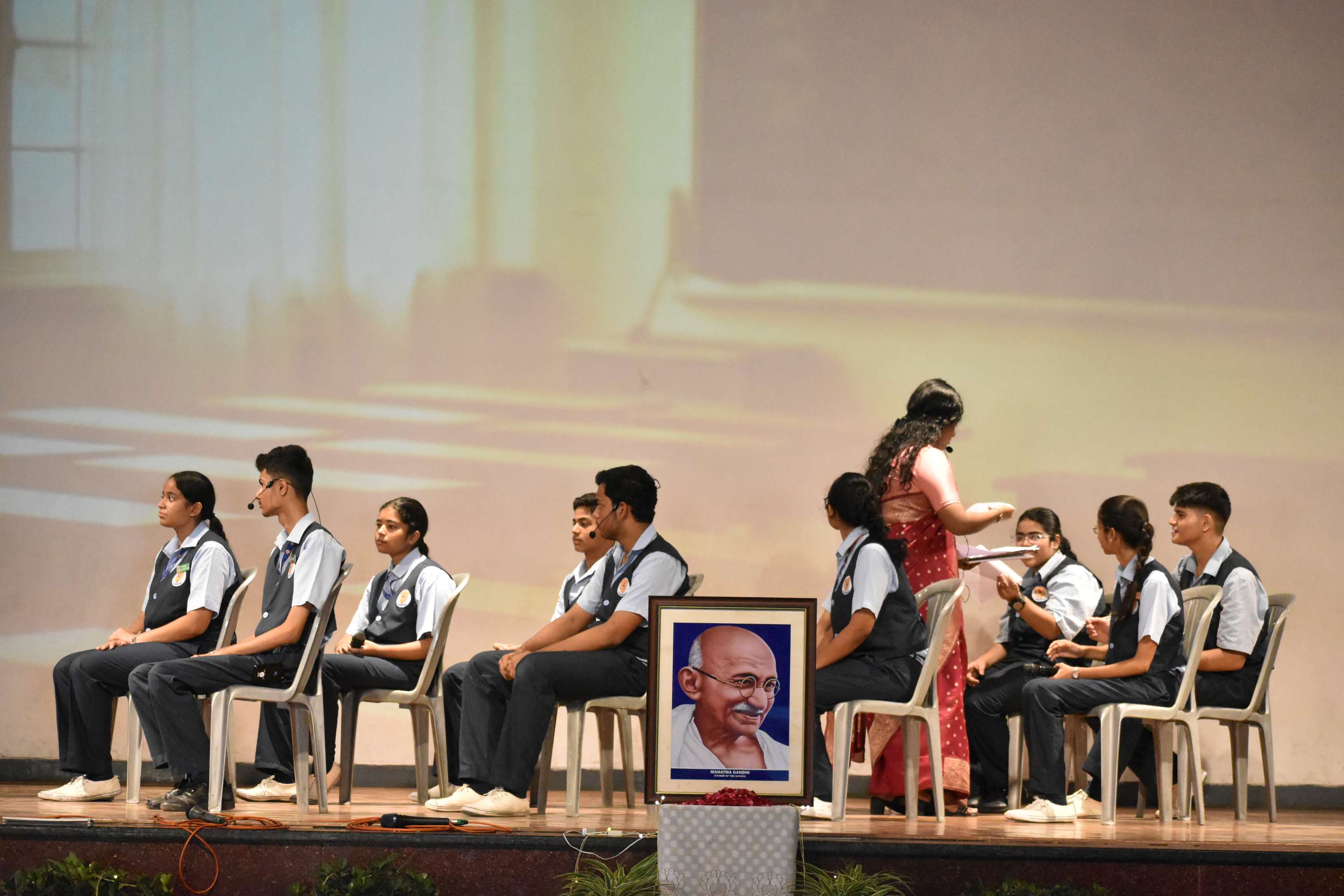 Gandhi Jayanti Assembly by Class 11B