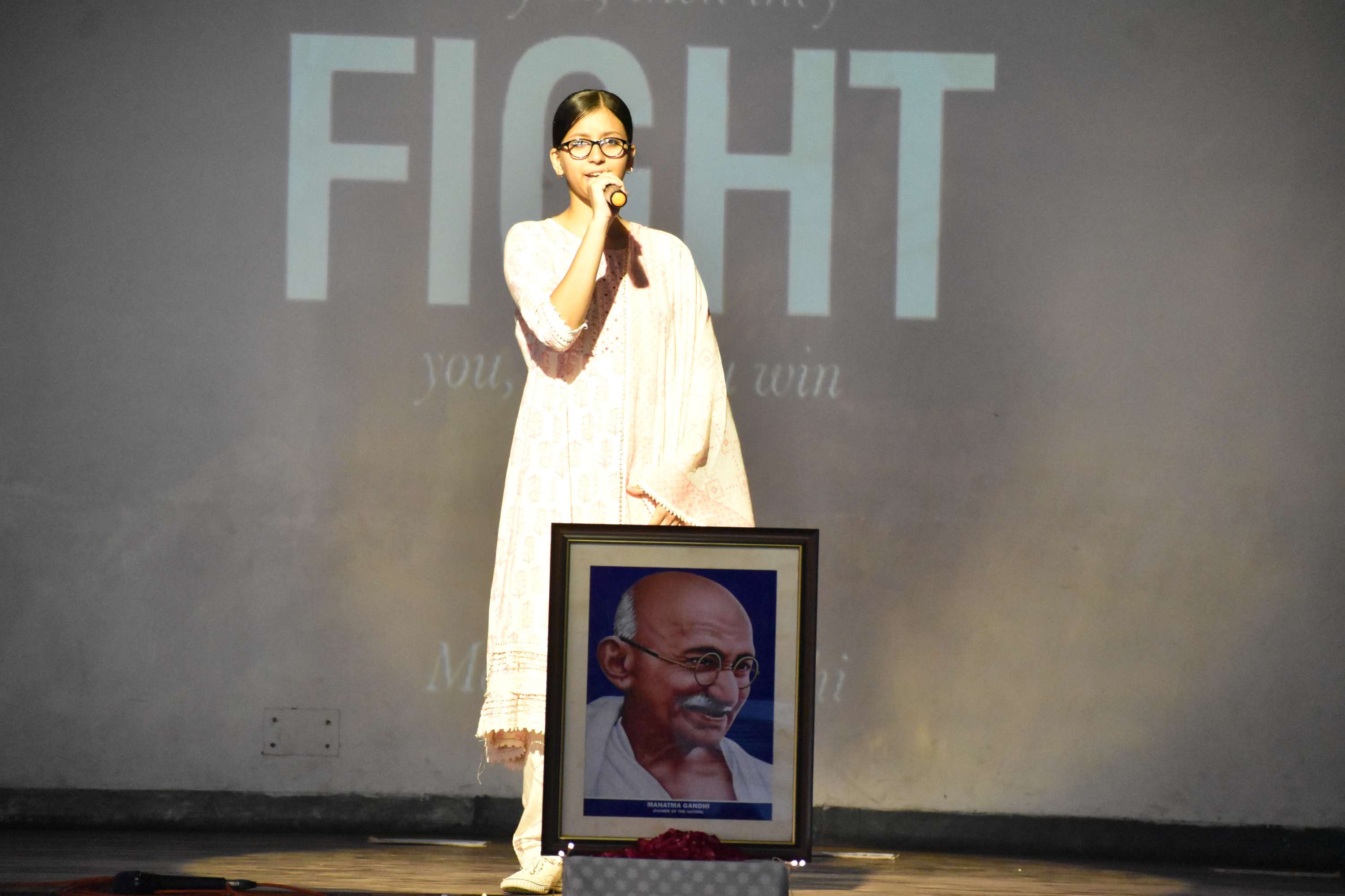 Gandhi Jayanti Assembly by Class 11B