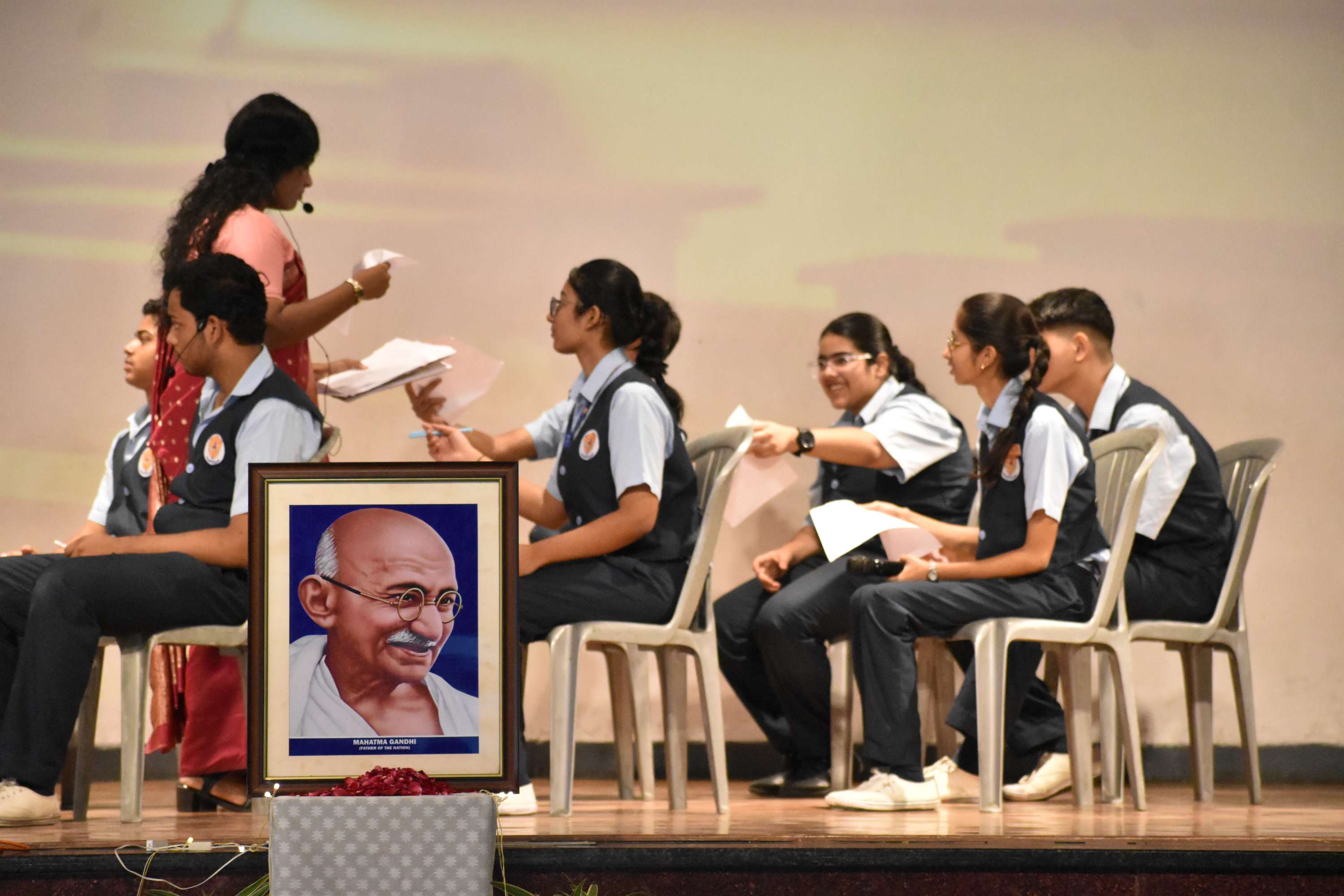 Gandhi Jayanti Assembly by Class 11B