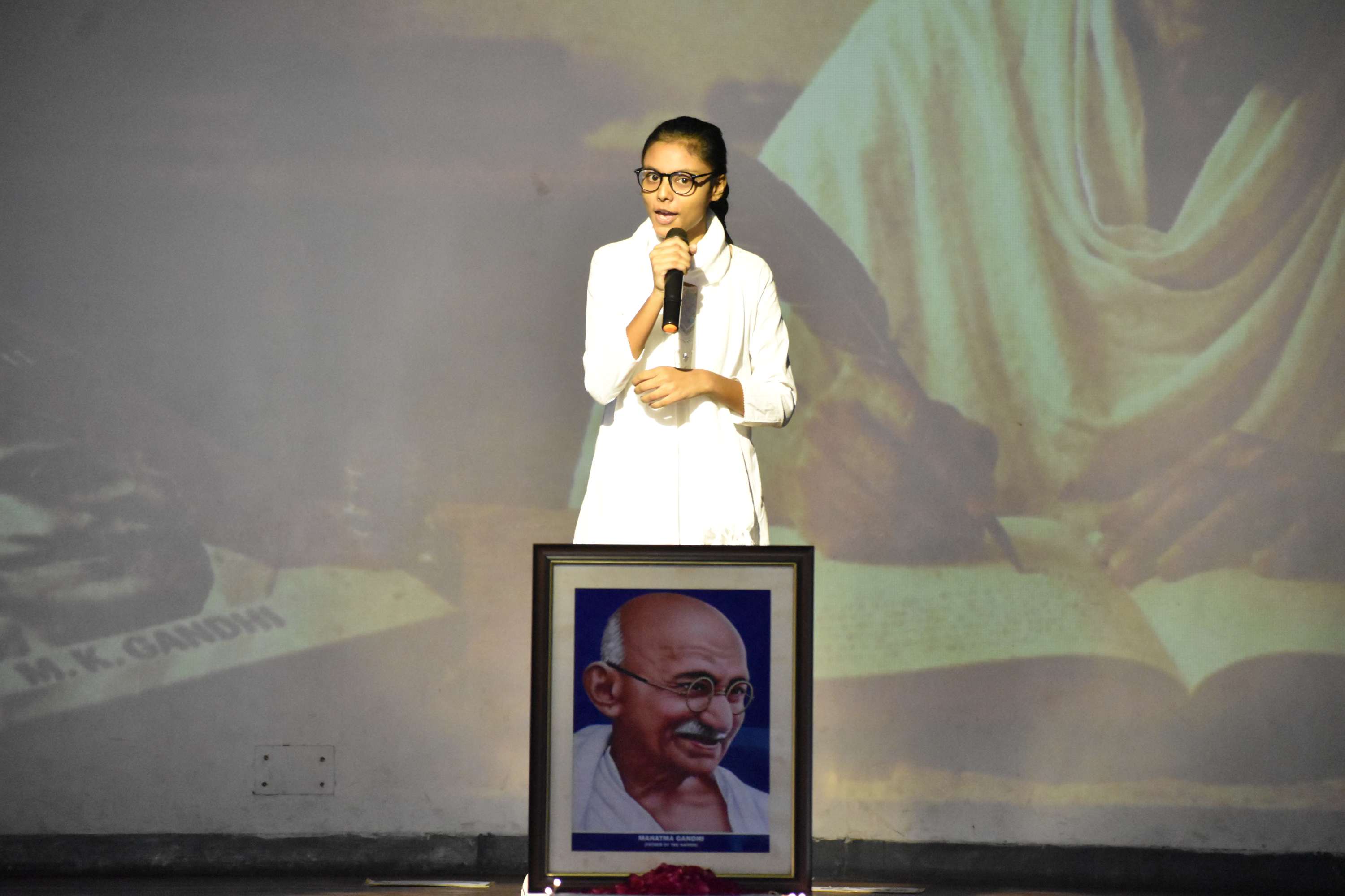 Gandhi Jayanti Assembly by Class 11B