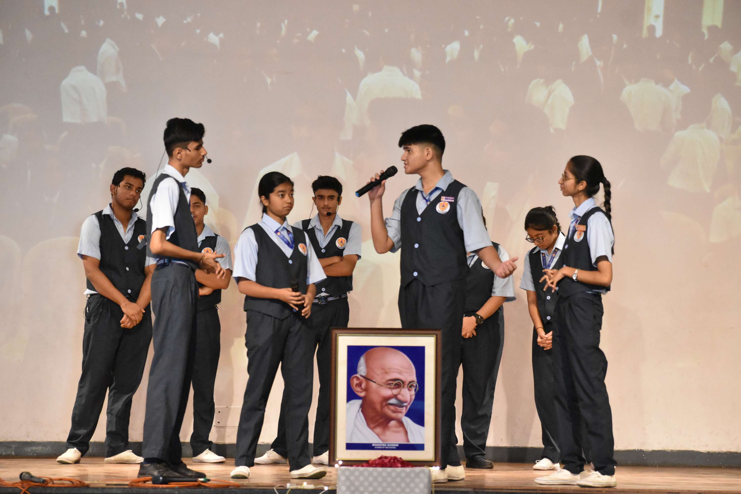 Gandhi Jayanti Assembly by Class 11B