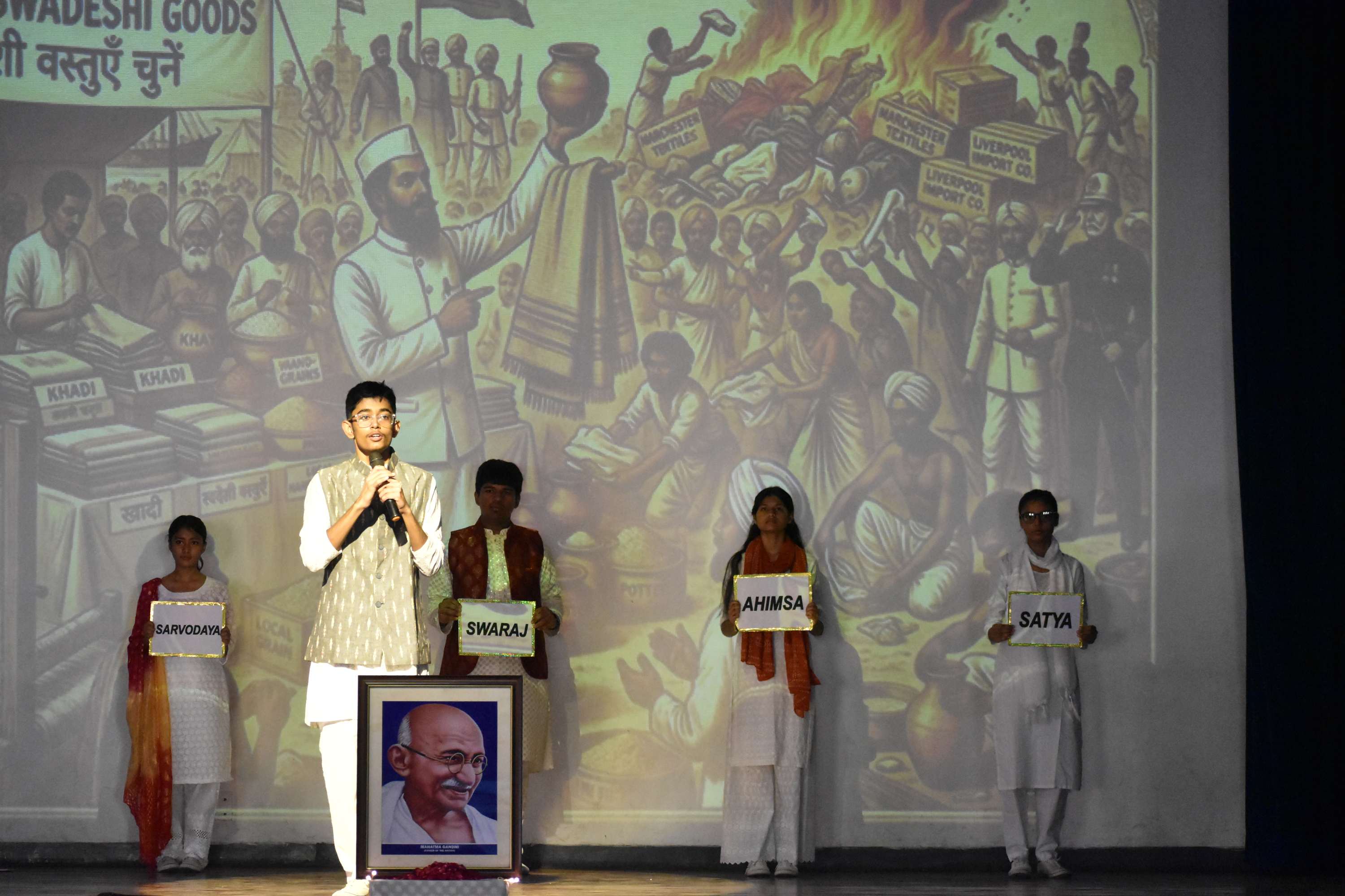 Gandhi Jayanti Assembly by Class 11B