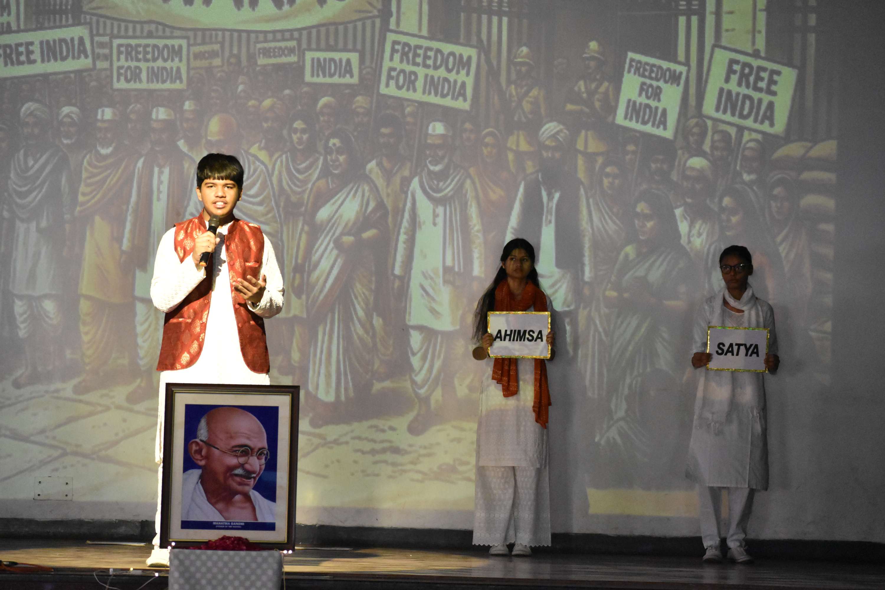 Gandhi Jayanti Assembly by Class 11B
