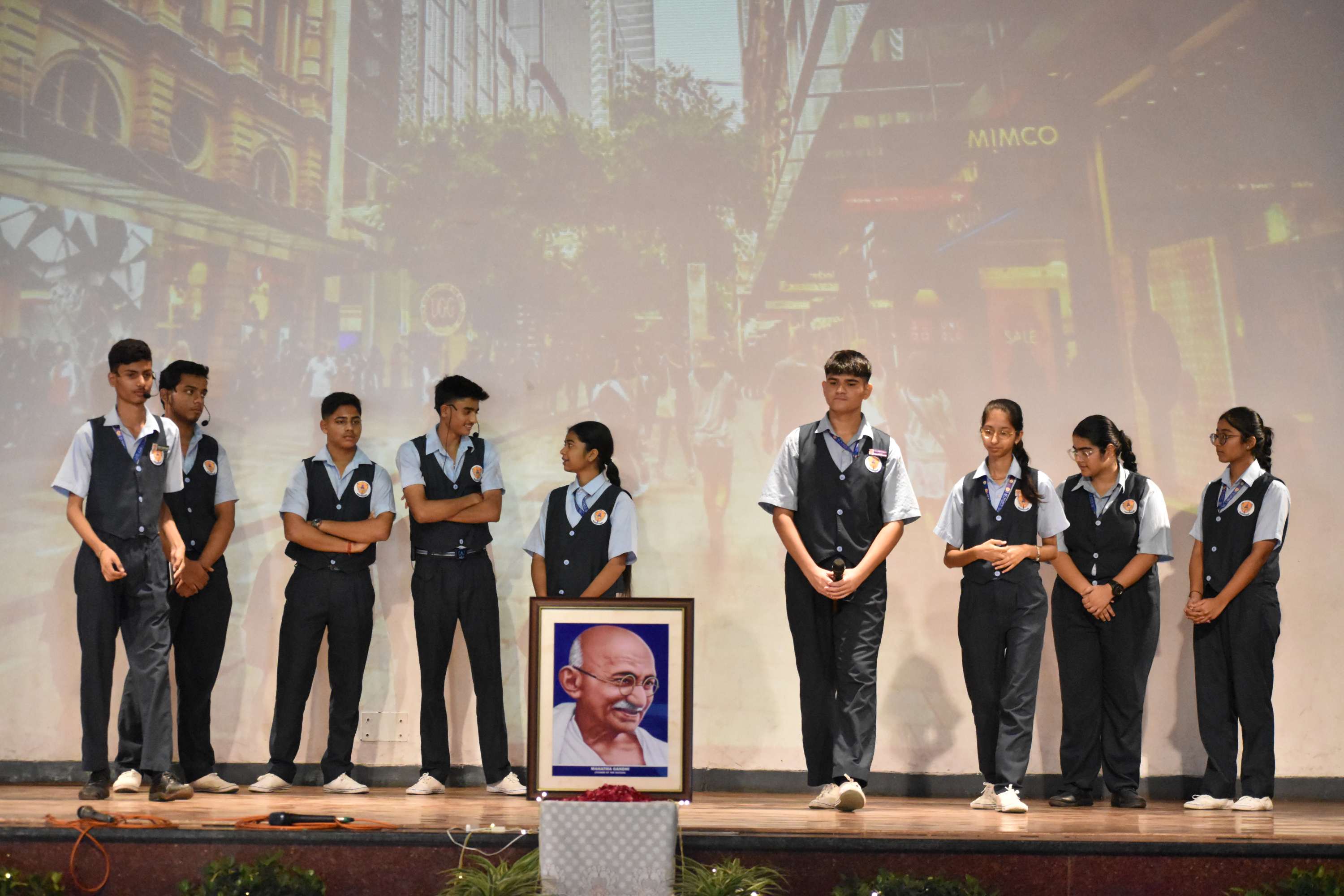 Gandhi Jayanti Assembly by Class 11B