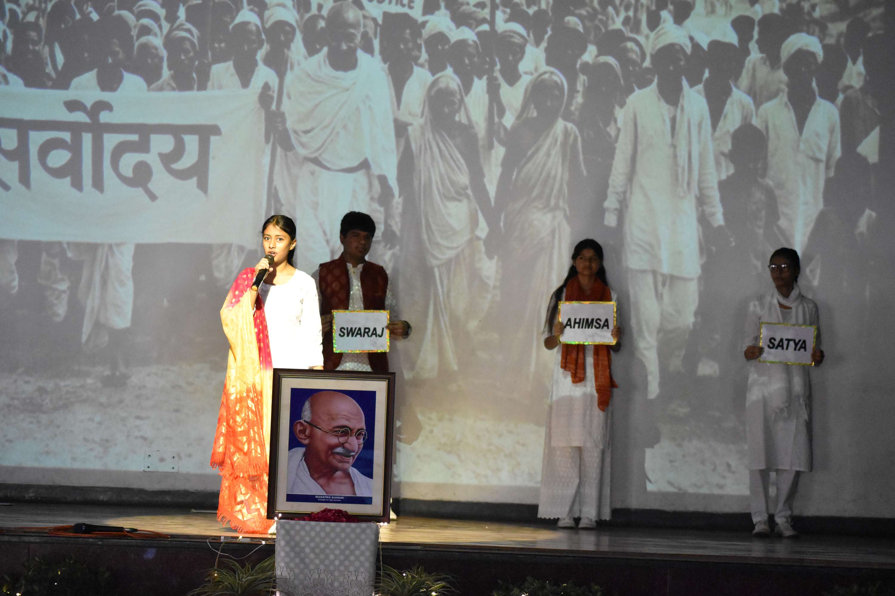 Gandhi Jayanti Assembly by Class 11B