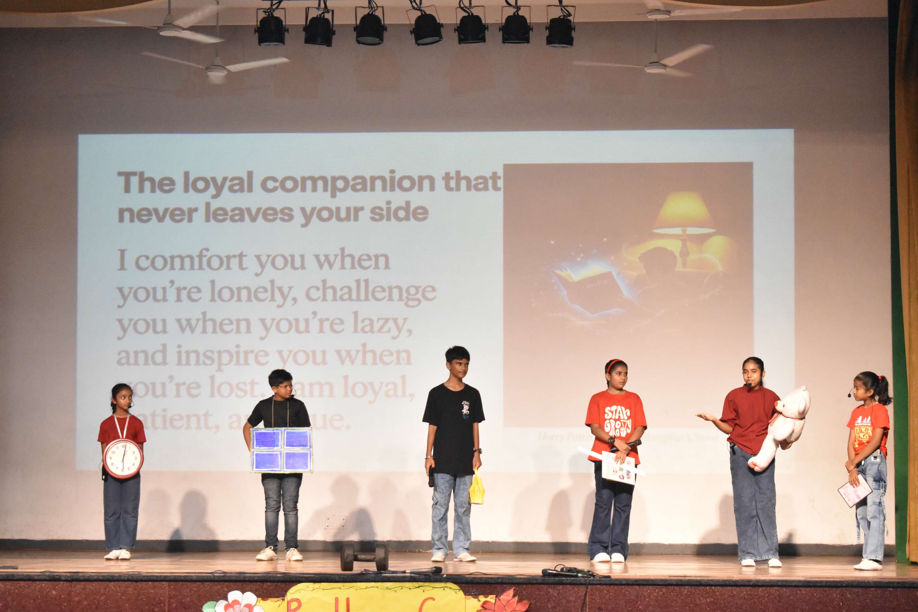 Assembly by Class 7C on Importance of Reading Habit