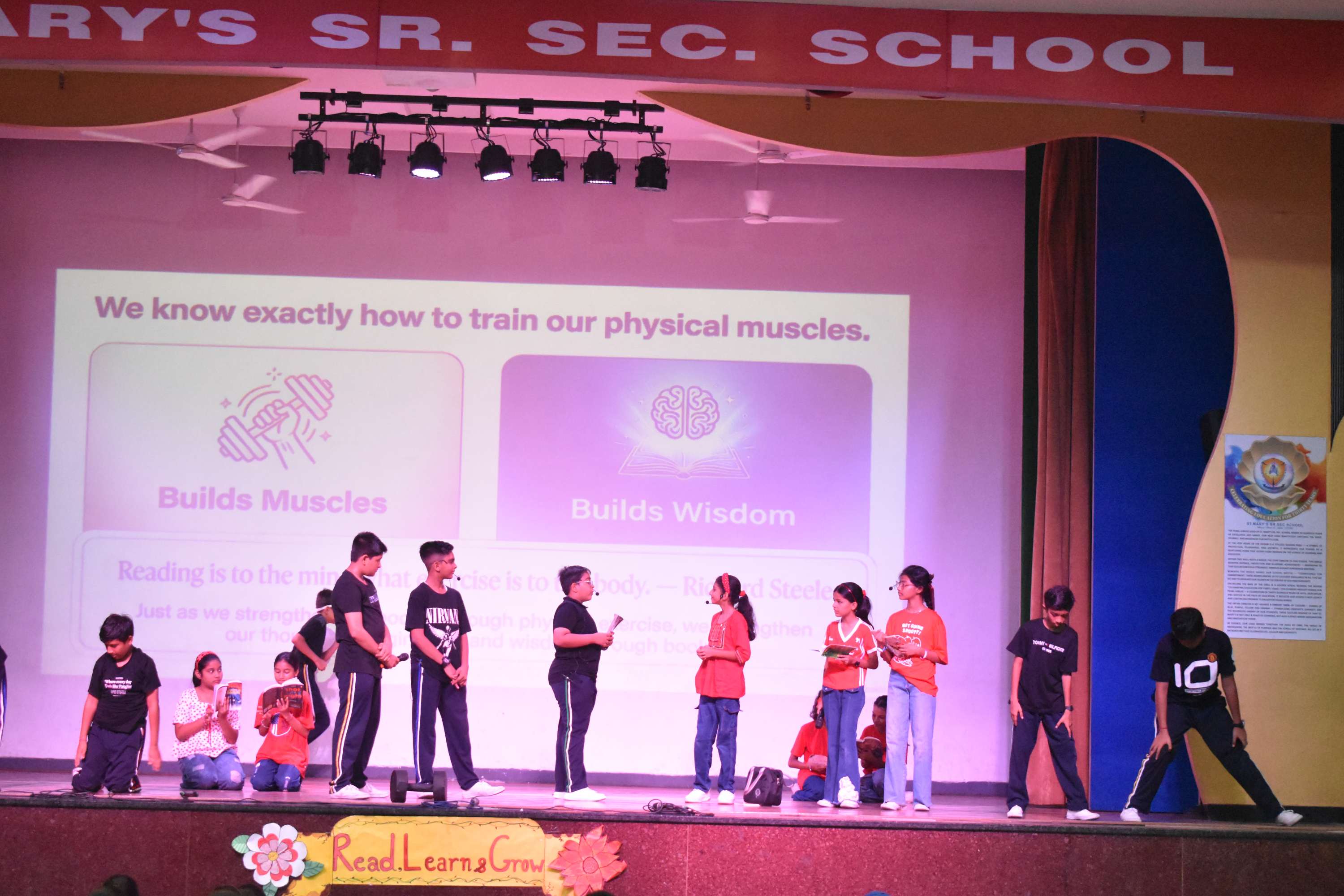 Assembly by Class 7C on Importance of Reading Habit