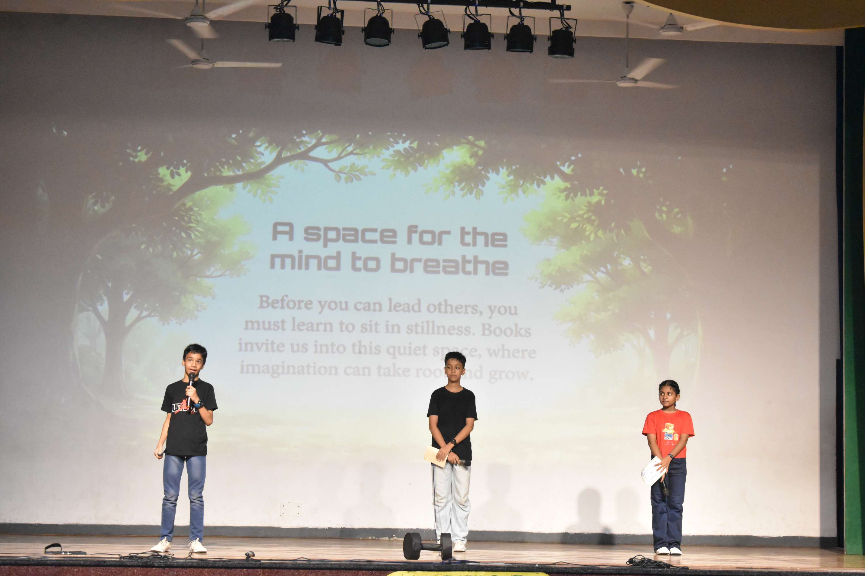 Assembly by Class 7C on Importance of Reading Habit